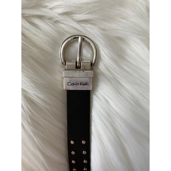 CALVIN KLEIN Black Studded Reversible Belt - Picture 5 of 8